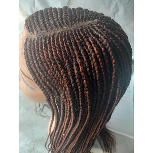 "C" cut Ghana braids